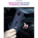 Wholesale Tech Armor Ring Stand Grip Case with Metal Plate for Samsung Galaxy A42 5G (Navy Blue)